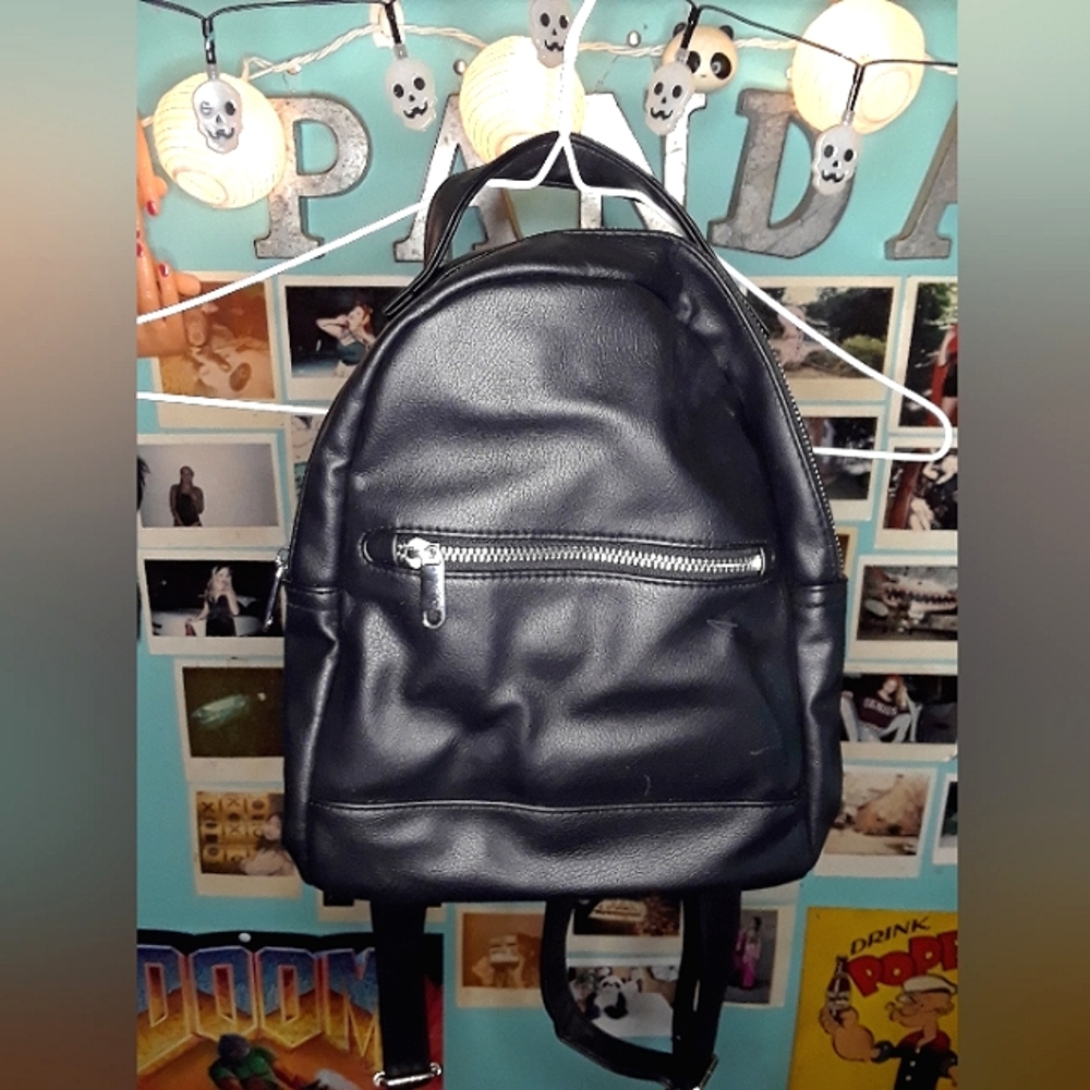 New Leather Backpack Purse.
